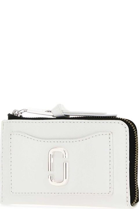 Marc Jacobs Wallets for Women Marc Jacobs White Leather The Utility Top Zip Multi Wallet
