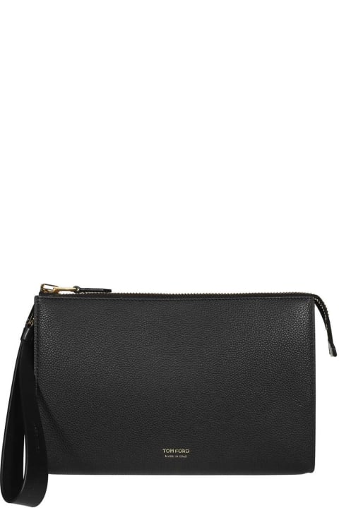 Bags for Men Tom Ford Leather Flat Pouch
