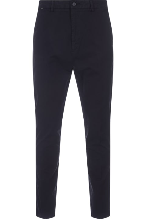 Fashion for Men Hugo Boss Slim Fit Chino Trousers In Navy Blue Stretch Gabardine