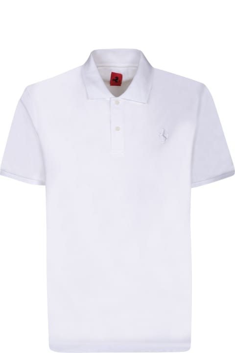 Ferrari Topwear for Men Ferrari Cotton Piquã© White Polo Shirt