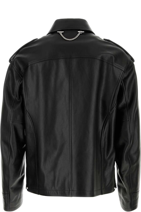 Alexander McQueen معاطف وجواكت لـ القسم الرجالي Alexander McQueen Black Leather Jacket