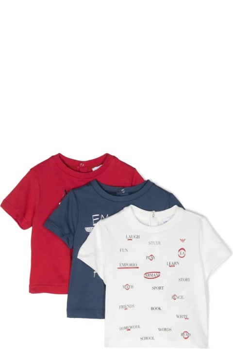 Emporio Armani T-Shirts & Polo Shirts for Baby Girls Emporio Armani Set Di 3 T-shirt