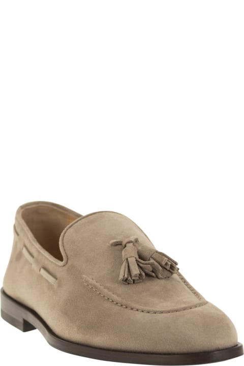 Loafers & Boat Shoes for Men Brunello Cucinelli Suede Moccasins With Tassels