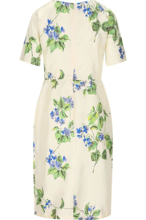 Fashion for Women Prada Floral Print Short-sleeve Dress