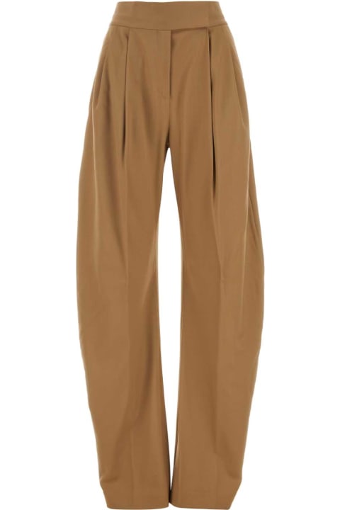 Pants & Shorts for Women The Attico Camel Stretch Wool Wide-leg Gary Pant