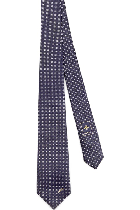 Ties for Men Gucci Silk Tie With Gudots Motif