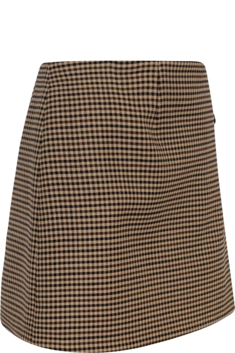 Parosh for Women Parosh Parosh Beige Wool Lione Skirt