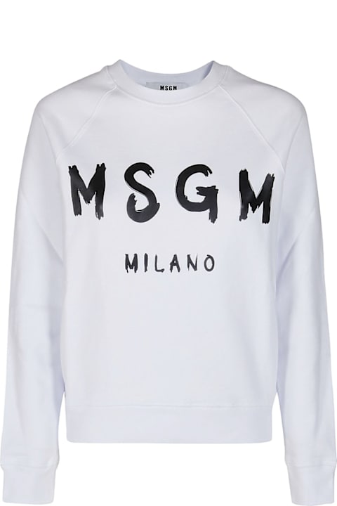 MSGM Fleeces & Tracksuits for Women MSGM Paint Brushed Logo Sweatshirt