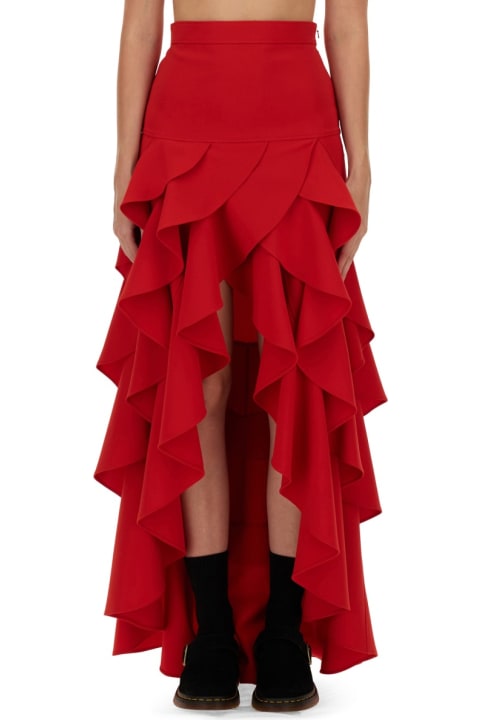 Moschino for Kids Moschino Crepe Skirt With Ruffles