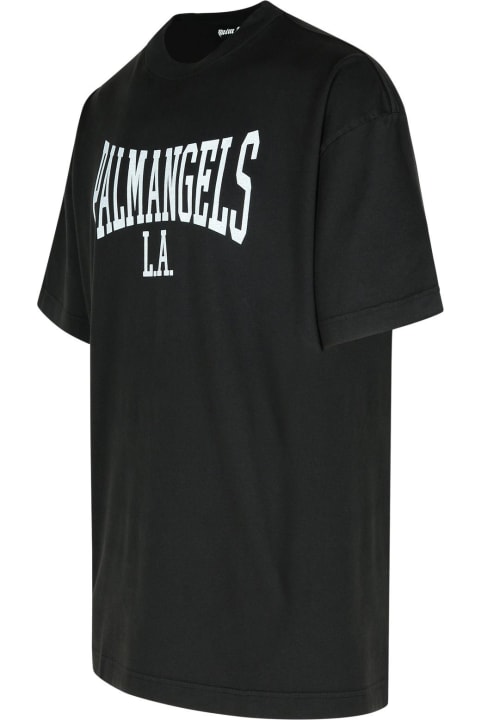 Palm Angels Topwear for Men Palm Angels 'college' Black Cotton T-shirt