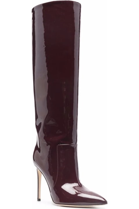 ウィメンズ Paris Texasのシューズ Paris Texas 105 Stiletto Boot In Burgundy Patent Leather