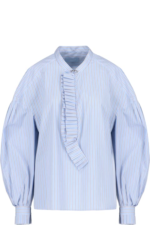 The Seafarer Clothing for Women The Seafarer 'lena' Striped Ruffled Shirt