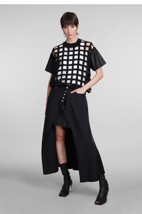 Junya Watanabe Topwear for Women Junya Watanabe T-shirt In Black Polyester