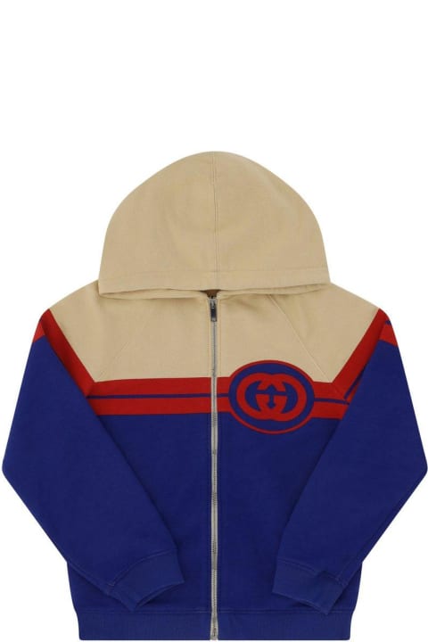 Gucci for Kids Gucci Zip-up Long-sleeved Hoodie