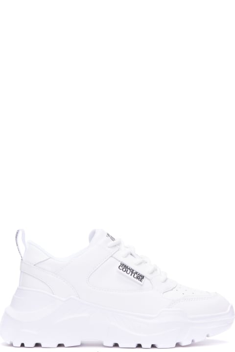 أدوات منزلية Versace Jeans Couture Sneakers In White Leather