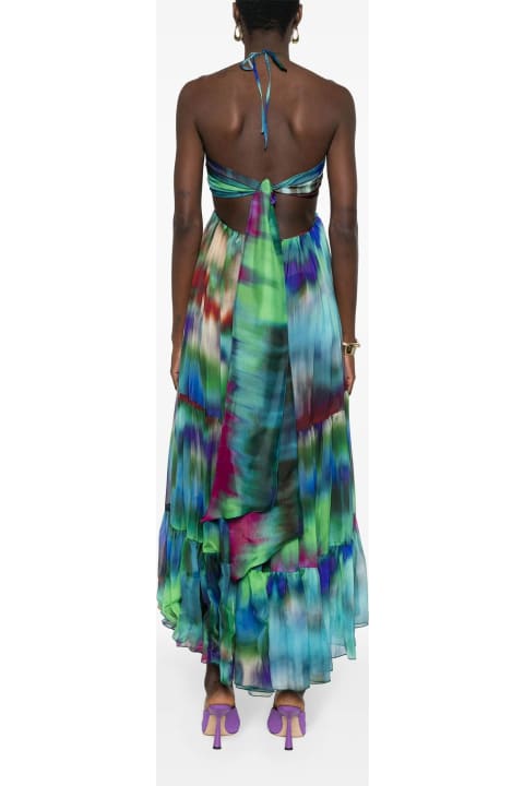 Alexandre Vauthier for Women Alexandre Vauthier Multicolour Silk Flared Dress