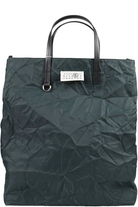 MM6 Maison Margiela Totes for Women MM6 Maison Margiela Logo-patch Textured Finish Tote Bag