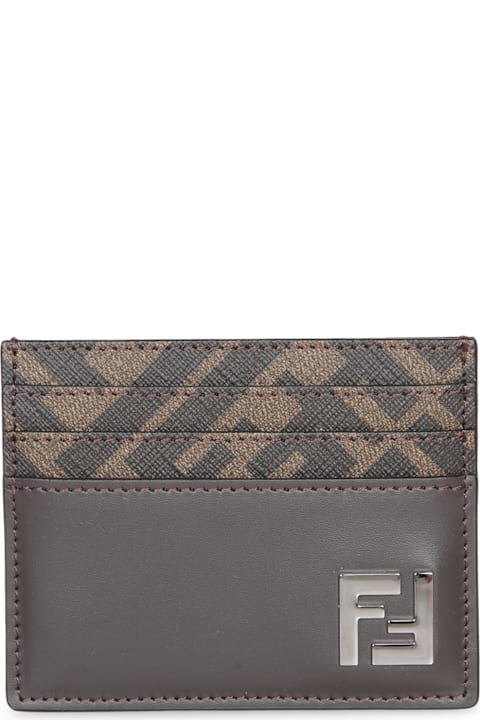 Fendi Wallets for Men Fendi Ff Brown Card Holder
