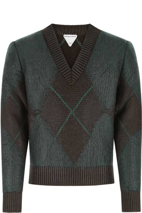 Clothing for Men Bottega Veneta Embroidered Wool Blend Sweater