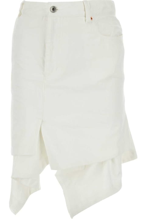 Fashion for Women Sacai White Denim Skirt