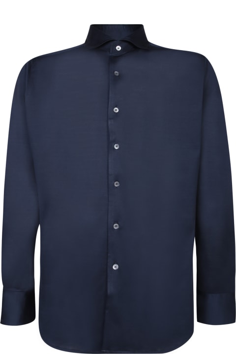 Canali for Men Canali Blue Jersey Shirt