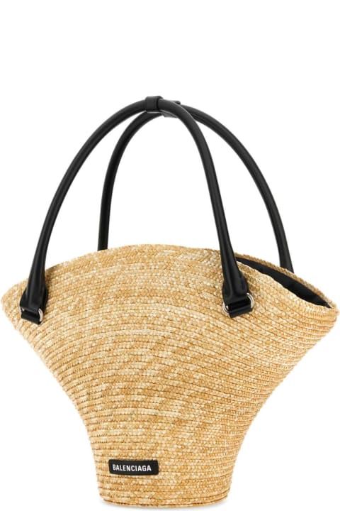 Balenciaga Shoulder Bags for Women Balenciaga Straw Medium Beach Handbag