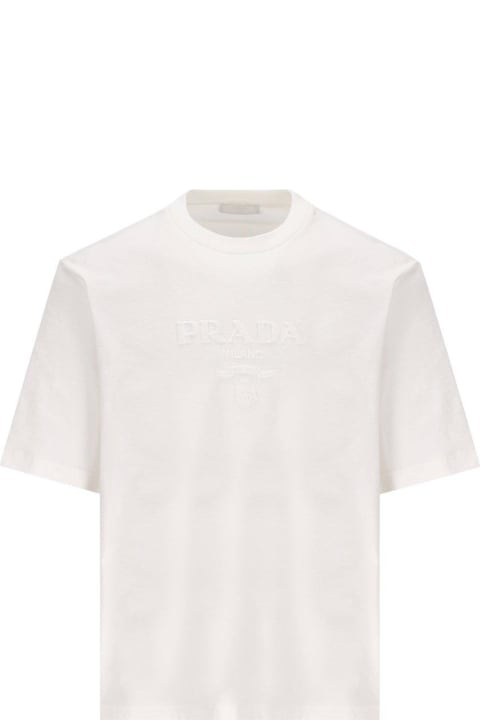メンズ Pradaのウェア Prada Logo-detailed Crewneck T-shirt