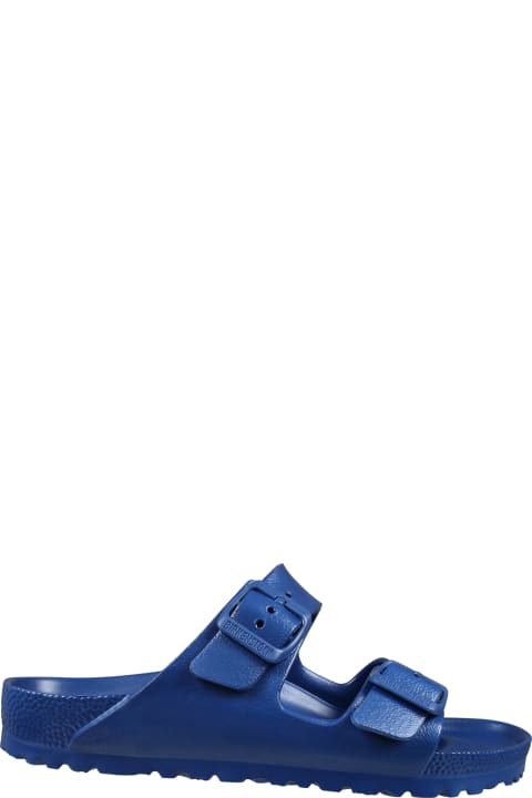 ガールズ シューズ Birkenstock Blue Slippers Arizona Eva For Kids With Logo