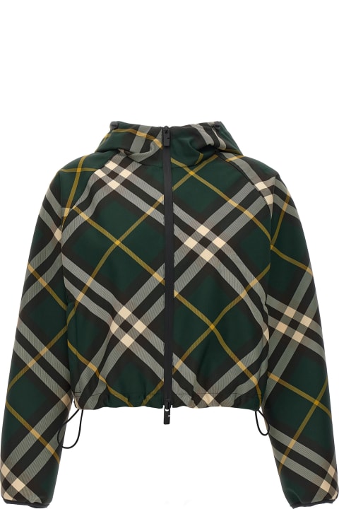 Fashion for Women Burberry Check Crop Jacket