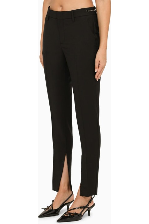 Gucci Clothing for Women Gucci Regular Black Mohair Trousers