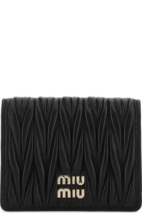 Accessories for Women Miu Miu Black Leather Wallet