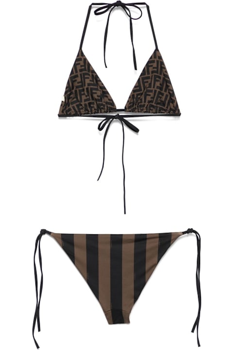 Homeware Fendi Ff Reversible Bikini Set