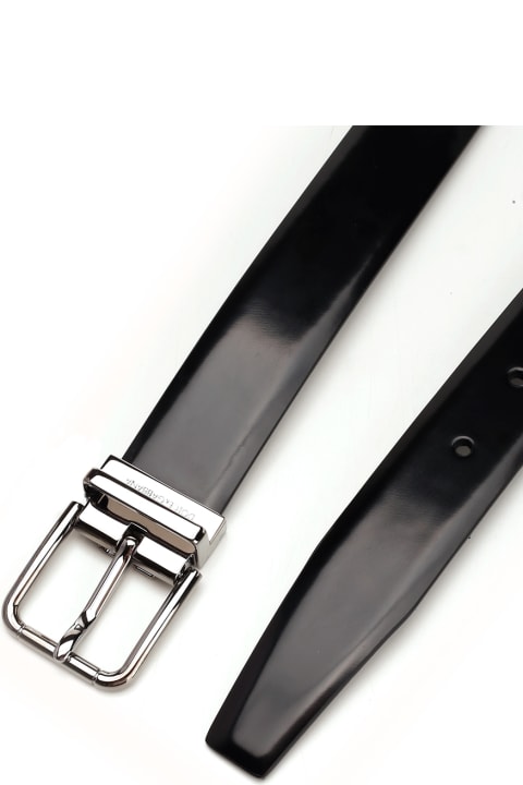Belts for Men Dolce & Gabbana Glossy Black Belt