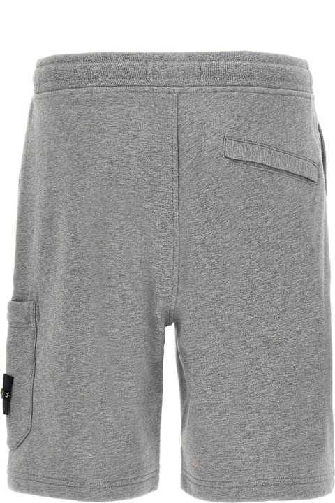 Stone Island Pants for Men Stone Island Logo Badge Bermuda Shorts