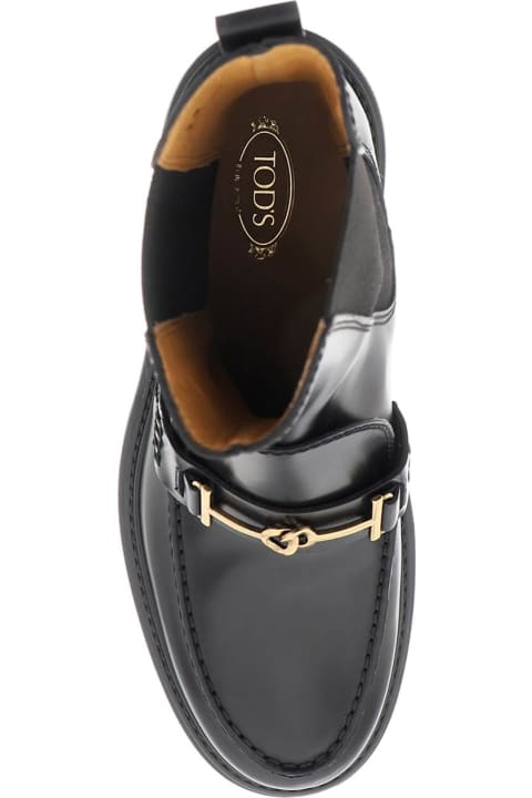 Tod's for Women Tod's Chelsea Ankle Boots With Metal Detail