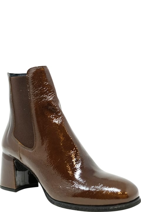 Del Carlo Boots for Women Del Carlo Roberto Del Carlo Patent Leather Holly Boots