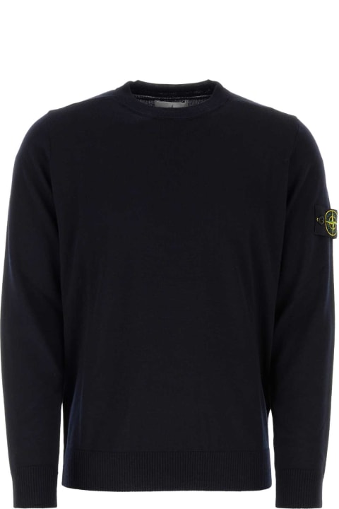 Stone Island Sweaters for Men Stone Island Midnight Blue Wool Sweater