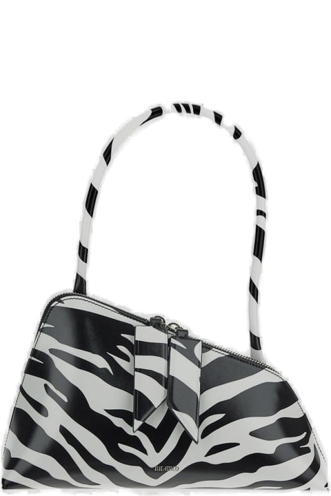 The Attico Totes for Women The Attico Sunrise Zebra Printed Shoulder Bag