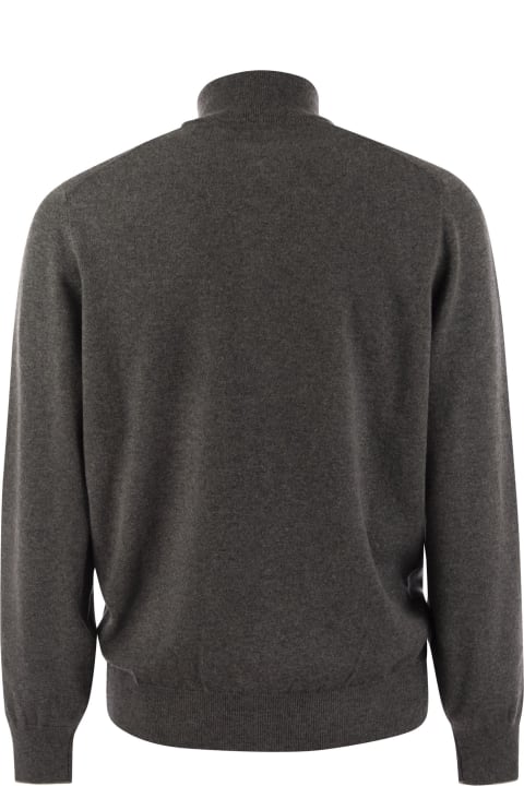 Sweaters for Men Brunello Cucinelli High-necked Cashmere Cardigan With Zip