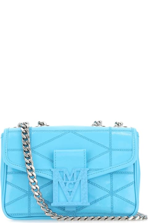 MCM for Women MCM Light-blue Leather Mini Travia Shoulder Bag
