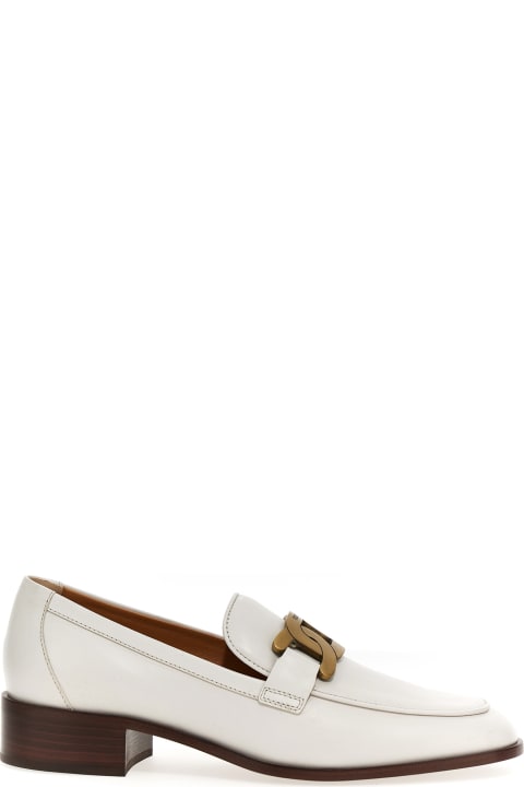 Tod's for Women Tod's Leather Loafers With Chain Detail
