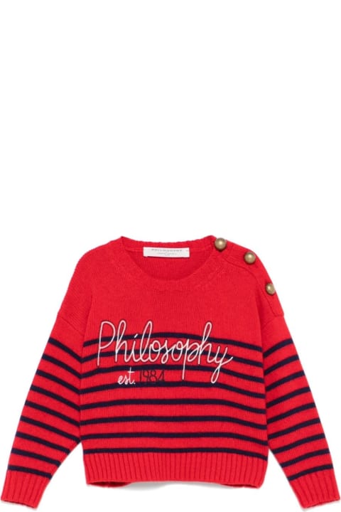 Philosophy di Lorenzo Serafini Kids Sweaters & Sweatshirts for Girls Philosophy di Lorenzo Serafini Kids Maglione Con Ricamo