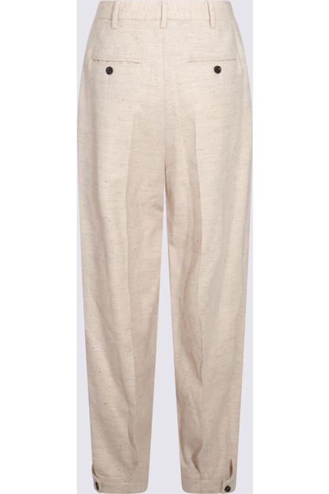 Loro Piana for Women Loro Piana Cream Wool Pants