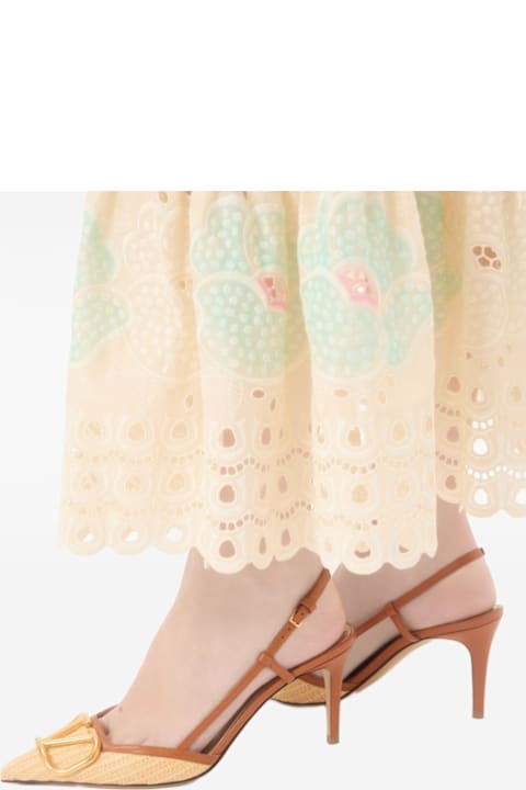 Valentino Garavani Vlogo Signature Leather Slingback Pumps