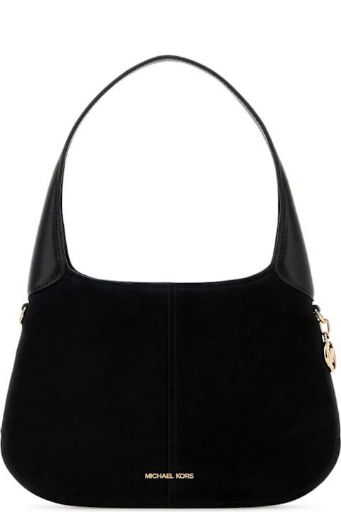 Michael Kors for Men Michael Kors Black Suede Alice Shoulder Bag