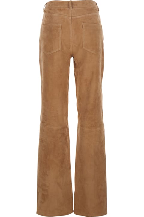 ARMA for Men ARMA 'michela' Beige Trousers With Belt Loop In Suede Woman