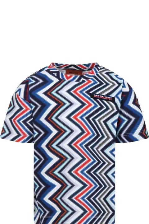 Missoni Kids T-Shirts & Polo Shirts for Boys Missoni Kids Multicolored T-shirt For Boy With Logo