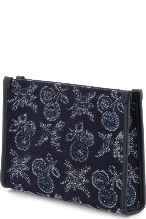 Clutches for Women Etro Jacquard Apples Pouch