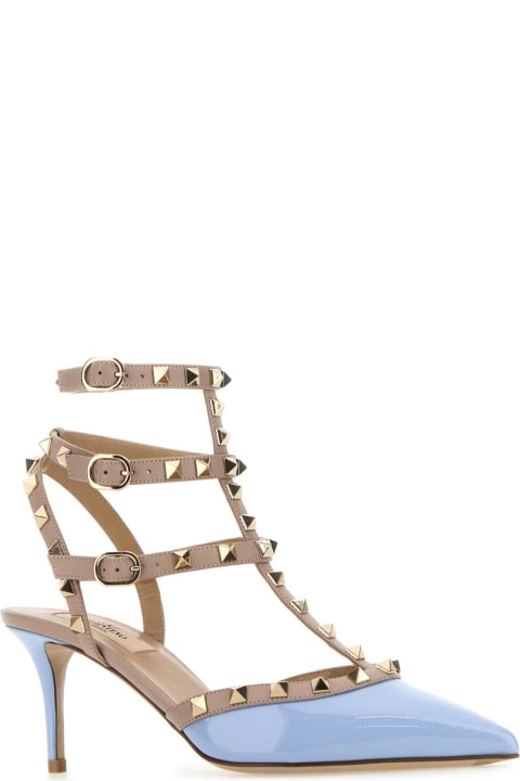 High-Heeled Shoes for Women Valentino Garavani Two-tone Leather Rockstud Pumps