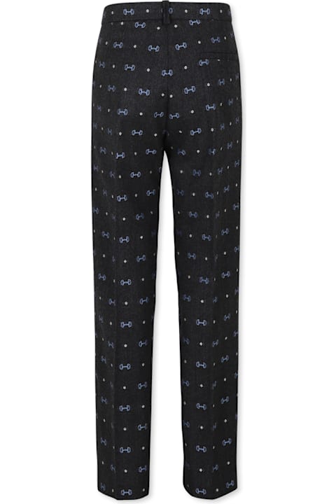 Fashion for Kids Gucci Grey Trousers For Boy With Horsebit